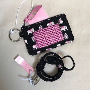 Vera Bradley ZIP ID LANYARD SET